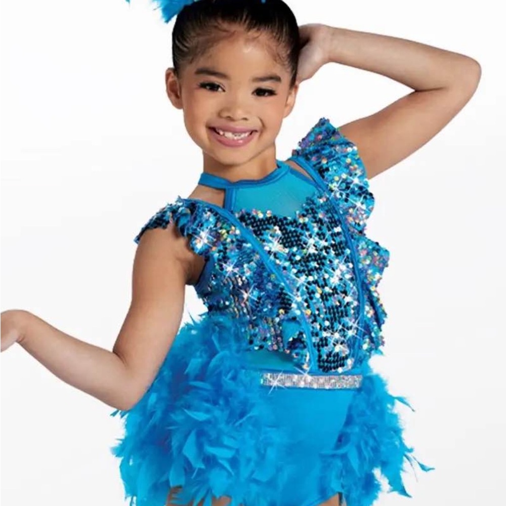 Weissman Shimmering Blue Sequin Dance Costume